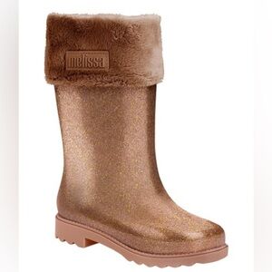 New Mini Melissa | Brown‎ Glitter Mel Winter Boot